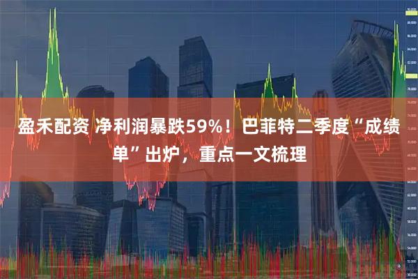 盈禾配资 净利润暴跌59%！巴菲特二季度“成绩单”出炉，重点一文梳理