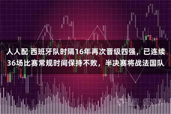 人人配 西班牙队时隔16年再次晋级四强,已连续36场比赛常规时间保持不败,半决赛将战法国队
